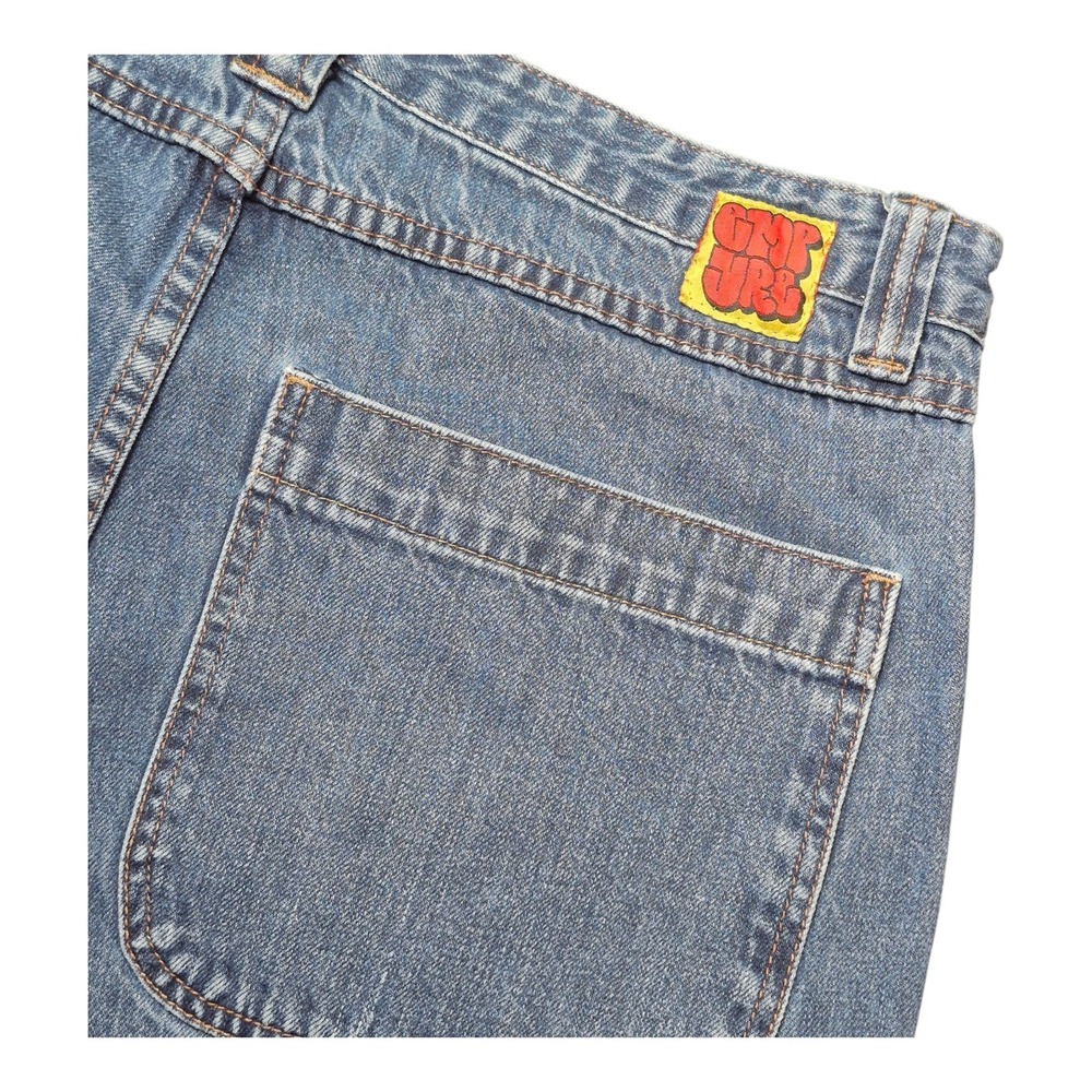 Empyre Relax Mens 32 Baggy Skater Jeans Wide Leg Y2K Blue Denim